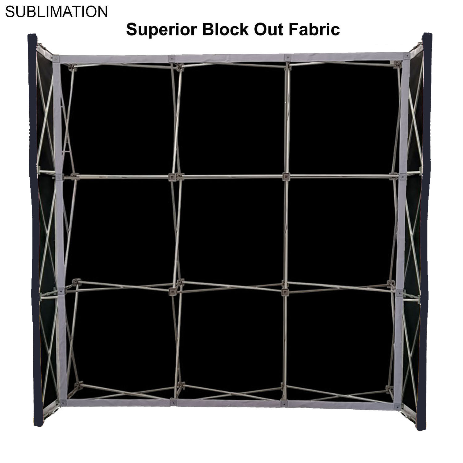 48 Hr Quick Ship -7.5' Straight Wall Full Height Fabric Pop-up Display, Superior Block Out Fabric 1