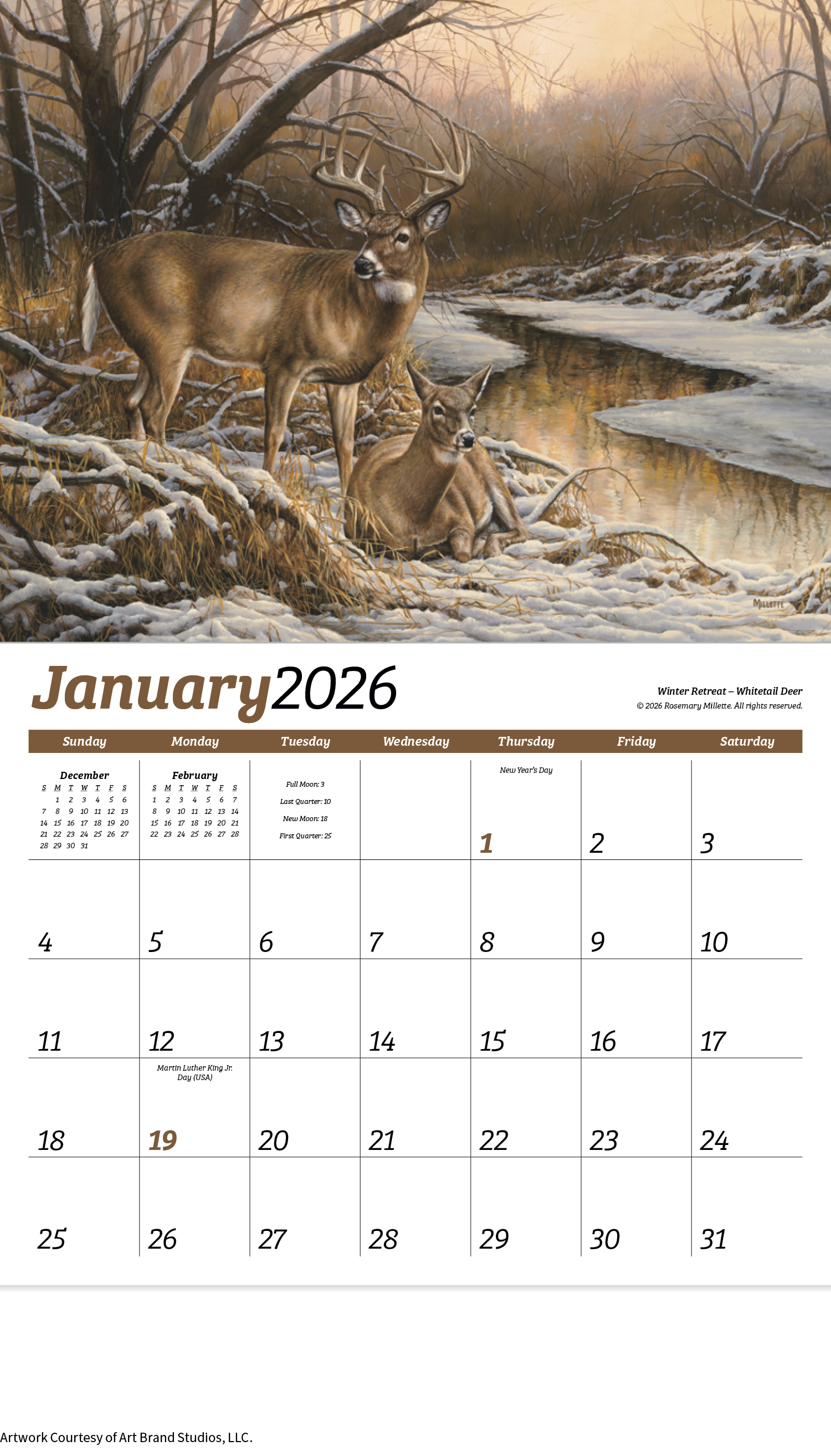 HotLine® Products Wildlife Collection Appointment Calendar - Stapled 8