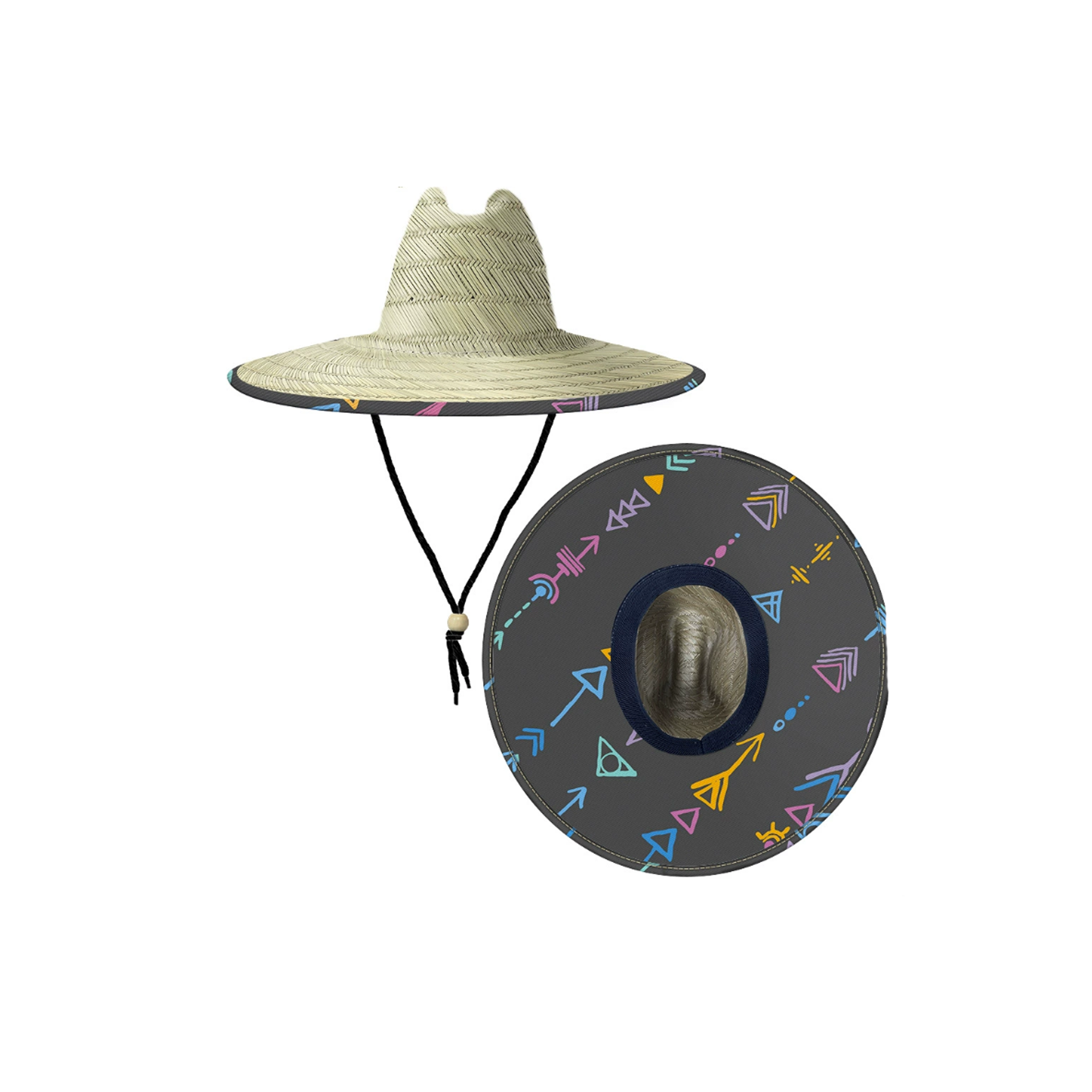 Large Birm Lifeguard Straw Hat 1