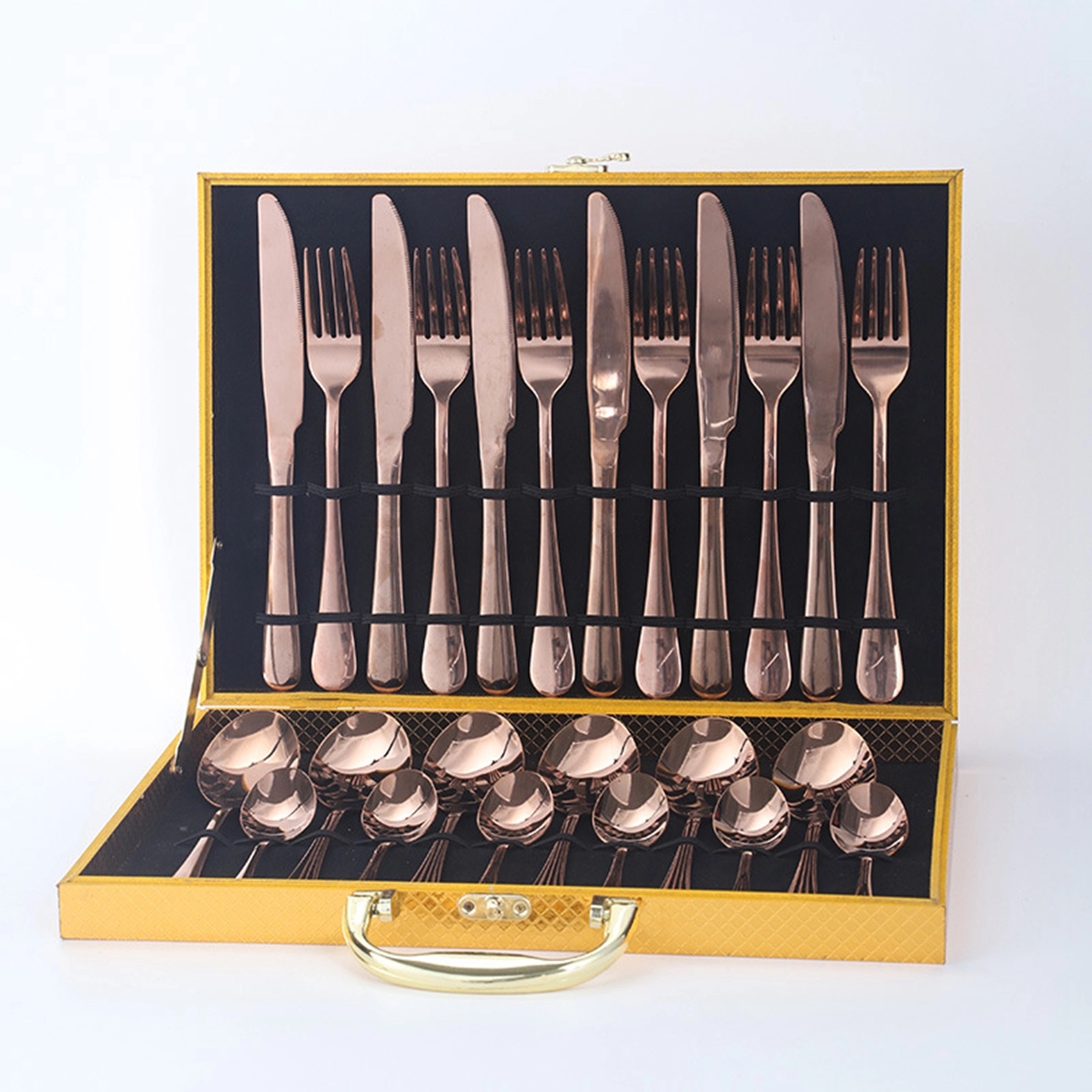 24 Pcs Stainless Steel Cutlery Set with Wooden Case 6