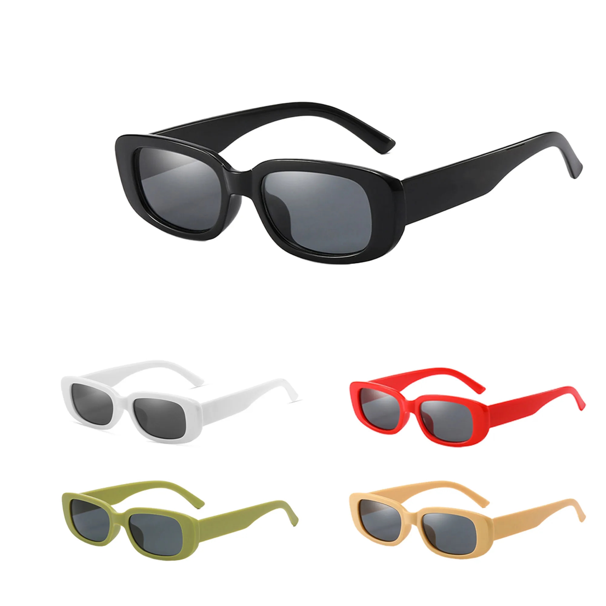 Solid Color Square Frame Sunglasses 6