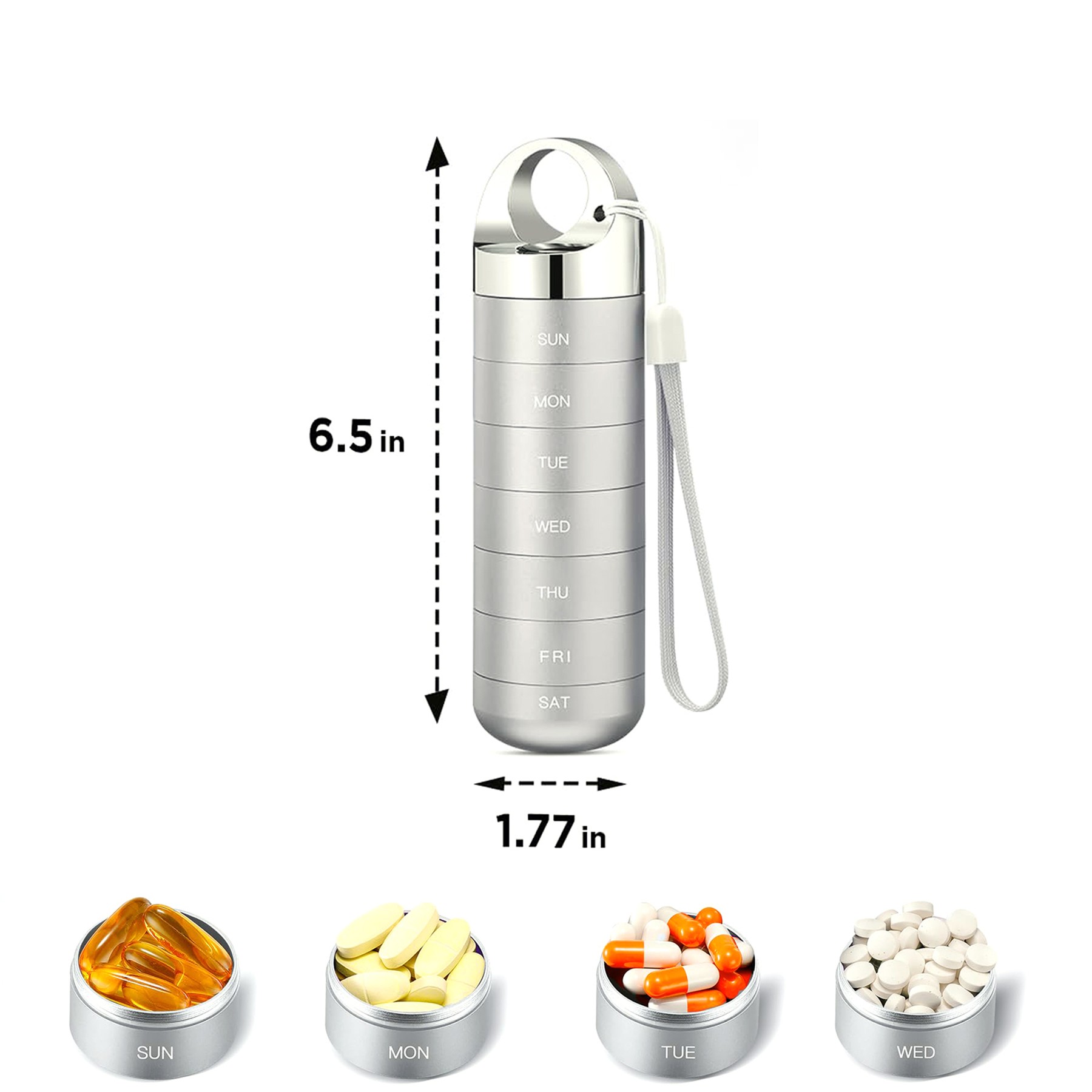 Metal Travel Pill Organizer 2