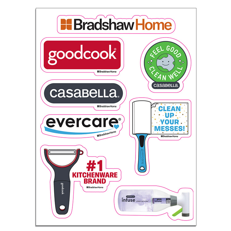 "CustomCut ™"Full Color Custom Shape Removable Vinyl Sticker Sheets (6"x 8") 2