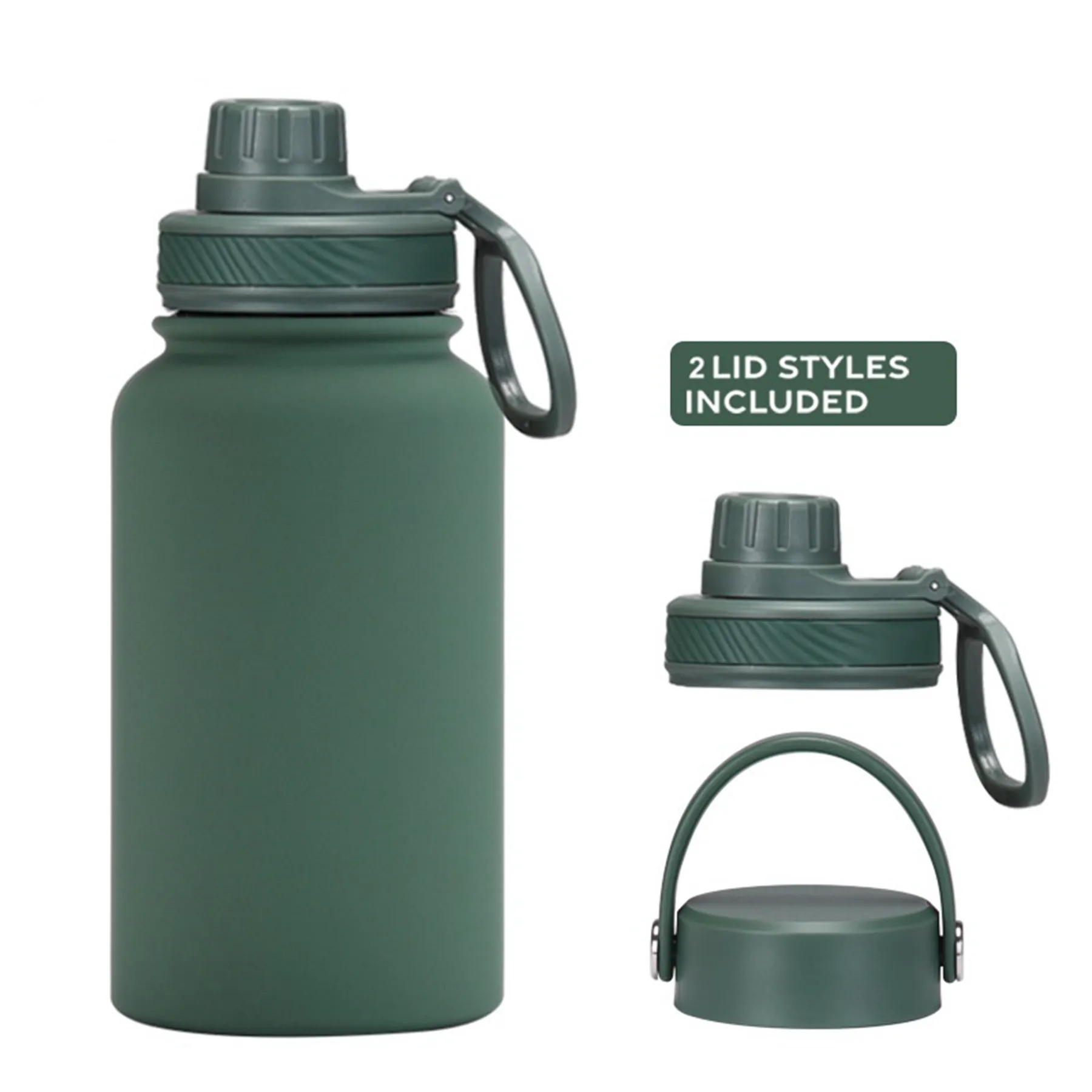 Double Lid 22 oz Large Capacity Stainless Steel Vacuum Cup 1