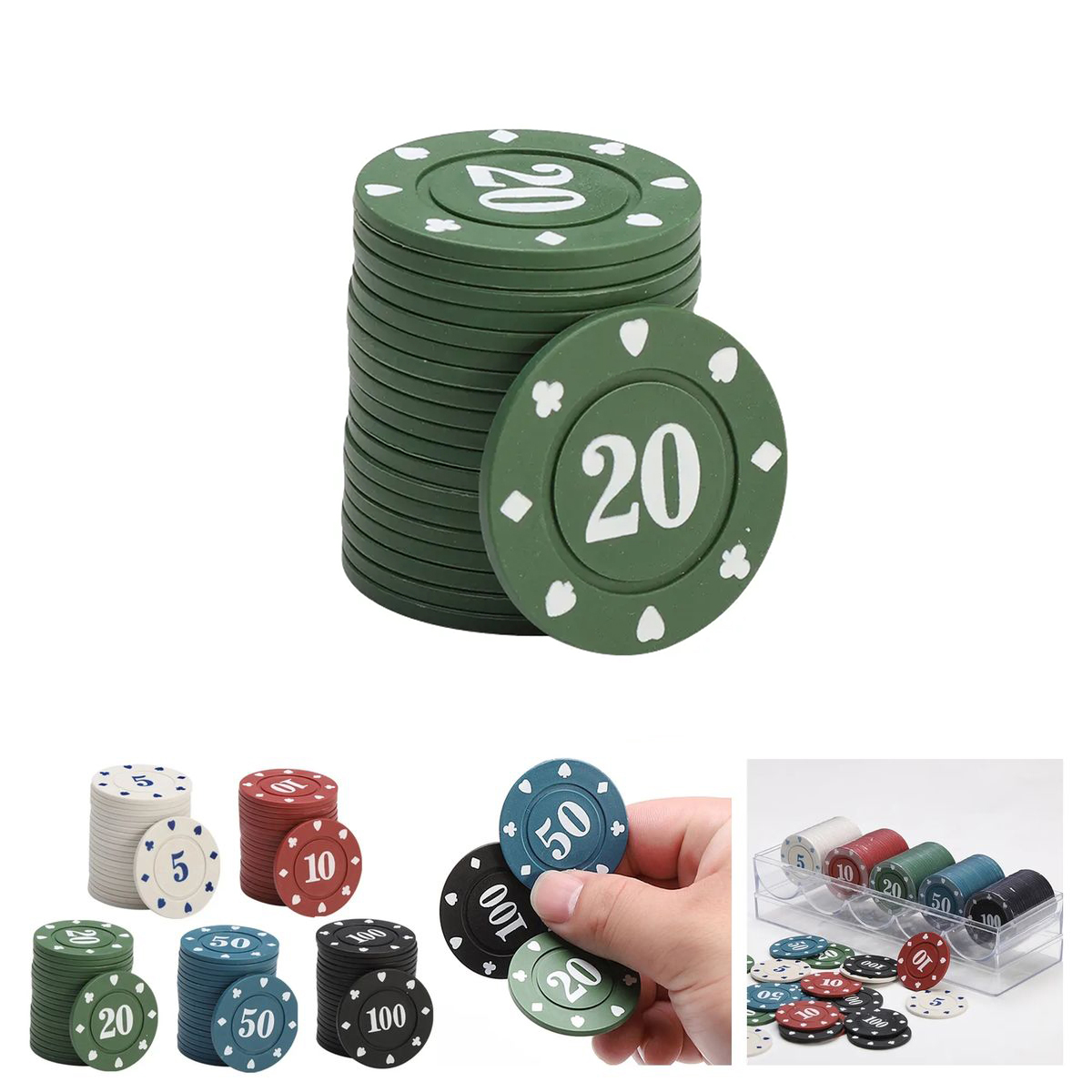 ABS Poker Chips with Iron Insert Core 5