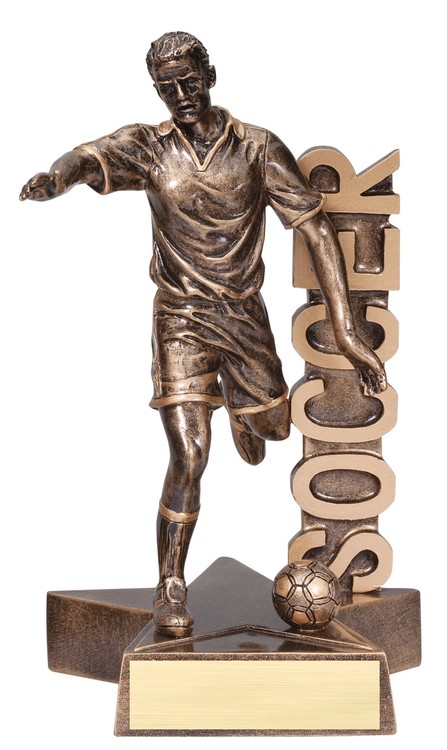 8 1/2" Tall Soccer Male Billboard Resin Award 1