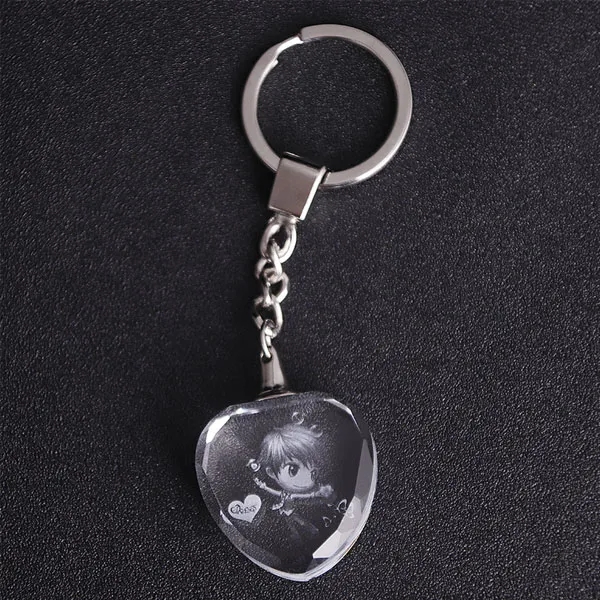 Crystal Heart Keychain 3
