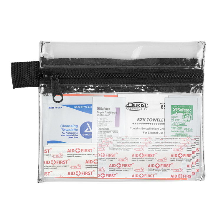 "SAFETY ZIP" 10 Piece Hand Sanitizer First Aid Kit 1