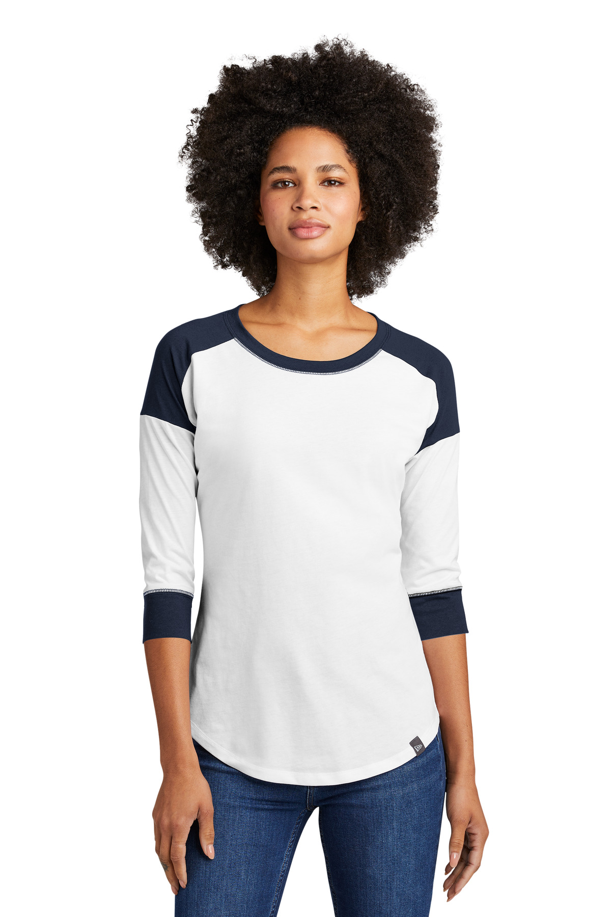 New Era Women's Heritage Blend 3/4-Sleeve Baseball Raglan Tee. LNEA104 27