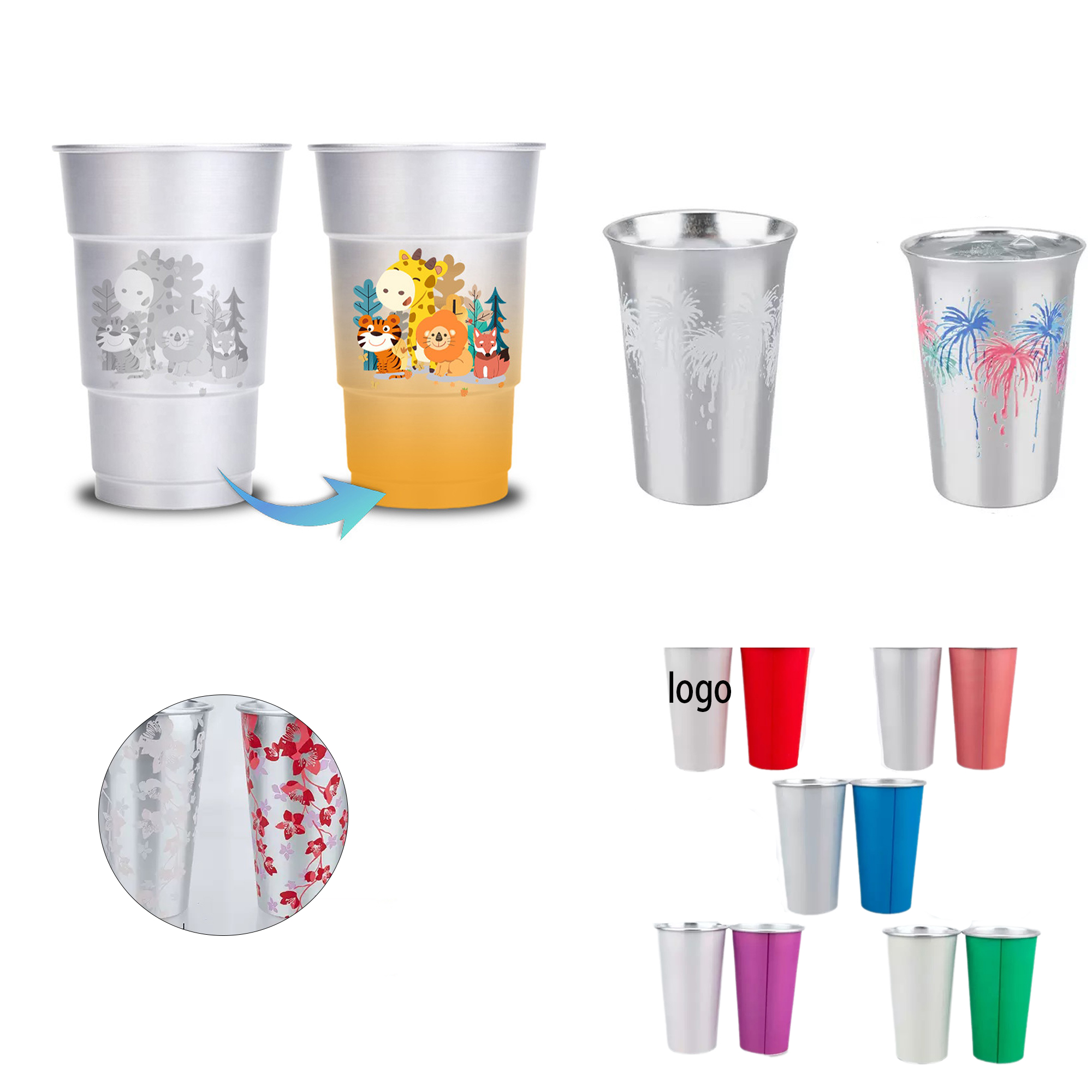 15oz Color-Changing Aluminum Cup MOQ 10pcs 2