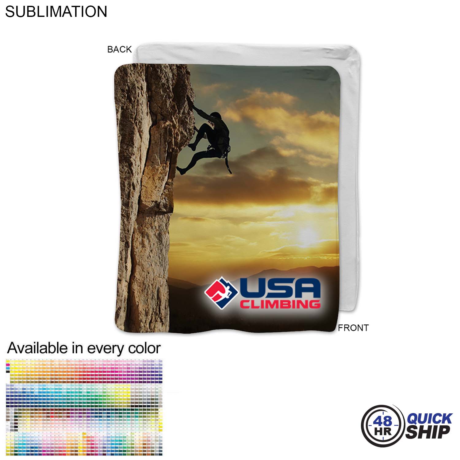 48 Hr Quick Ship - Ultra Soft and Smooth Microfleece Blanket, 50x60, Sublimated Edge to Edge 1 side 2