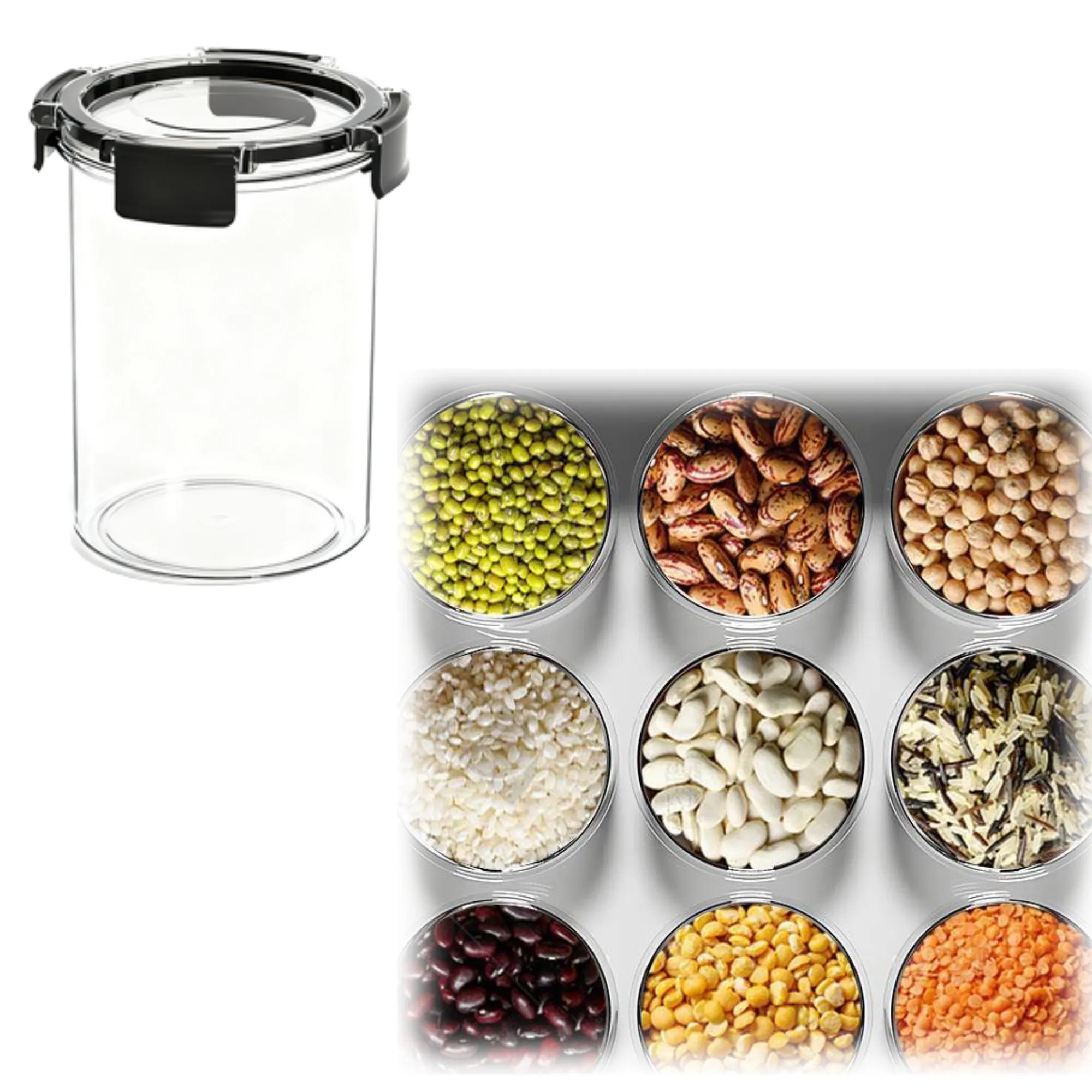 33 Oz Clear Pantry Storage Container Airtight Food Jar 2