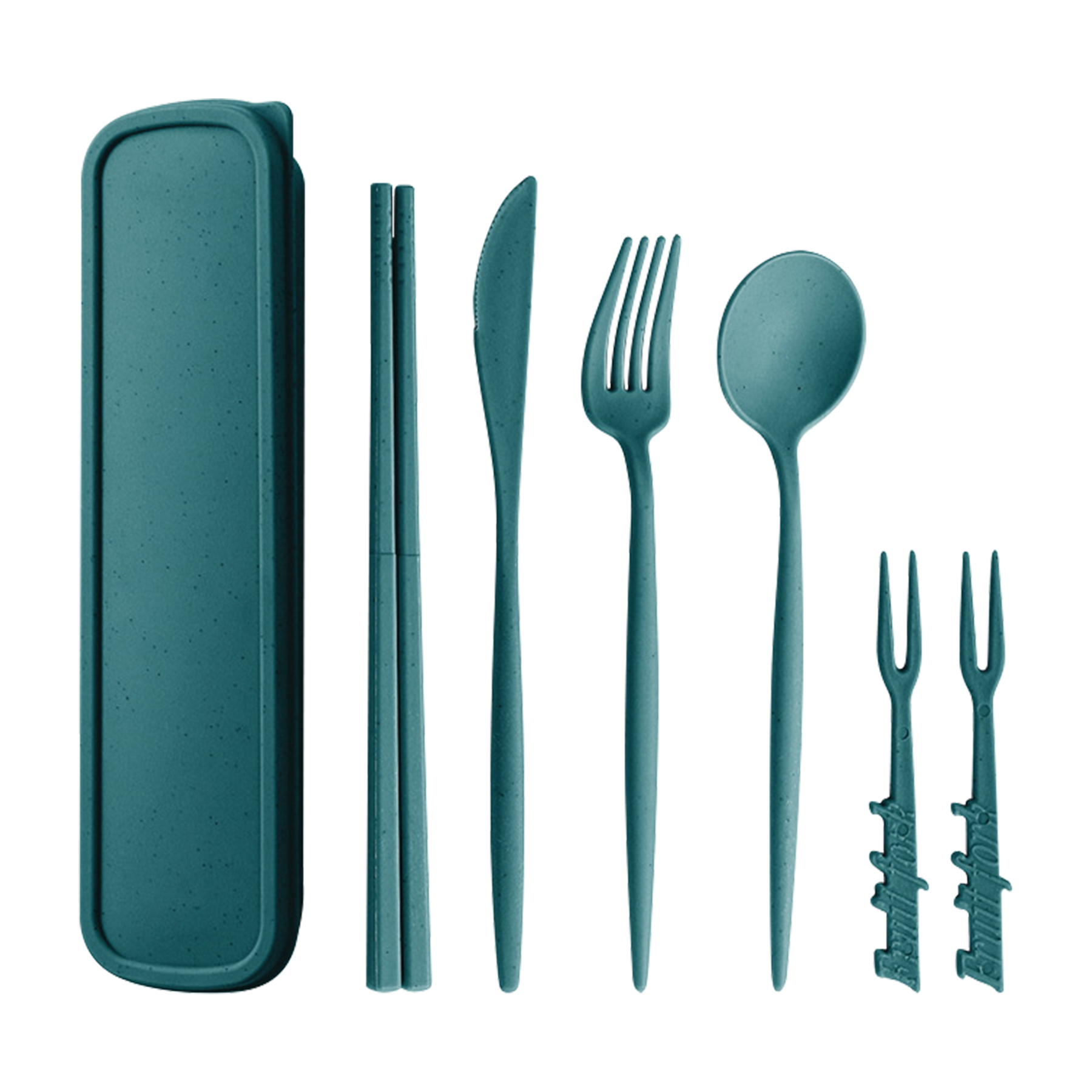 Portable Wheat Straw Cutlery Set 1