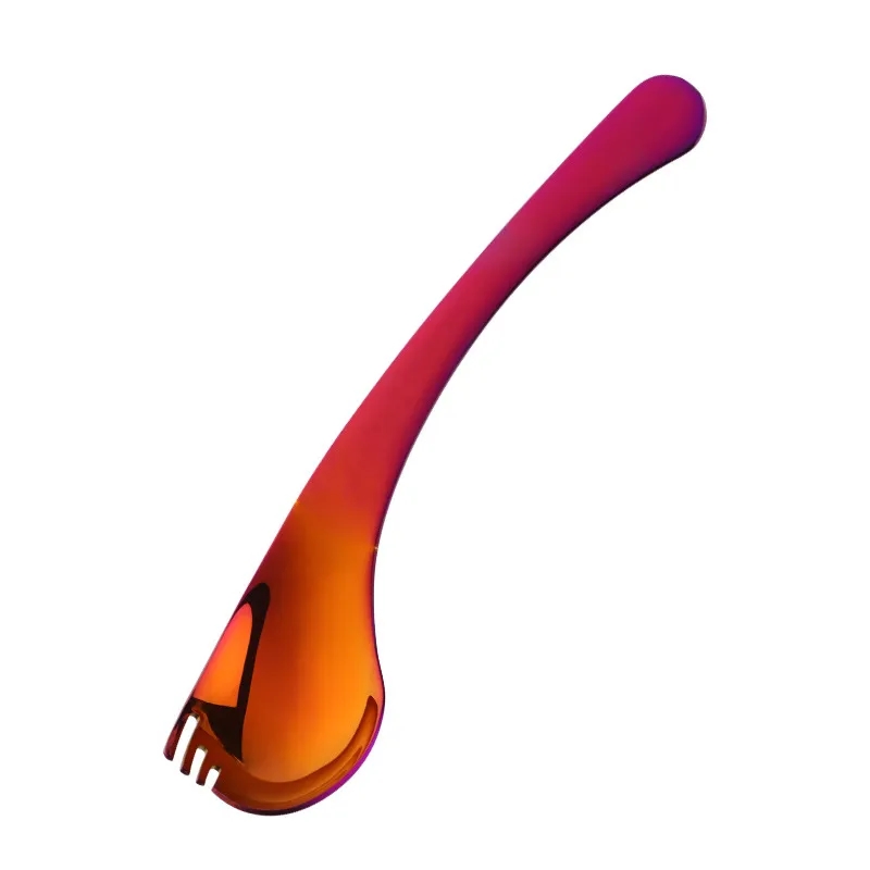 2 In 1 Bend Handle Spork Soup Tableware 11