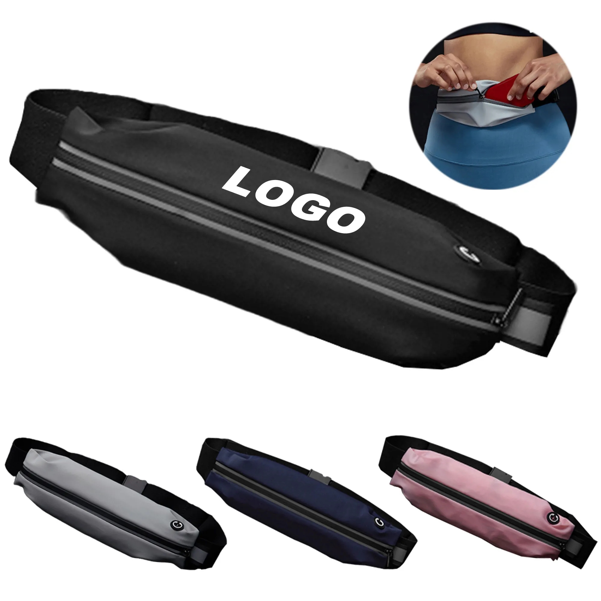 Outdoor Waterproof Sports Fanny Pack With Headphone Jack 2