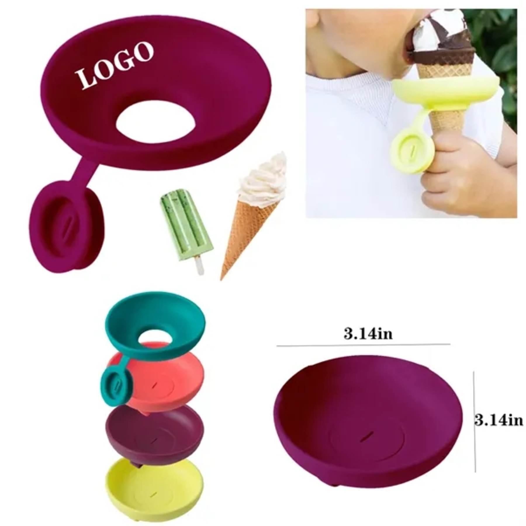 Leak-proof ice cream stand
 2