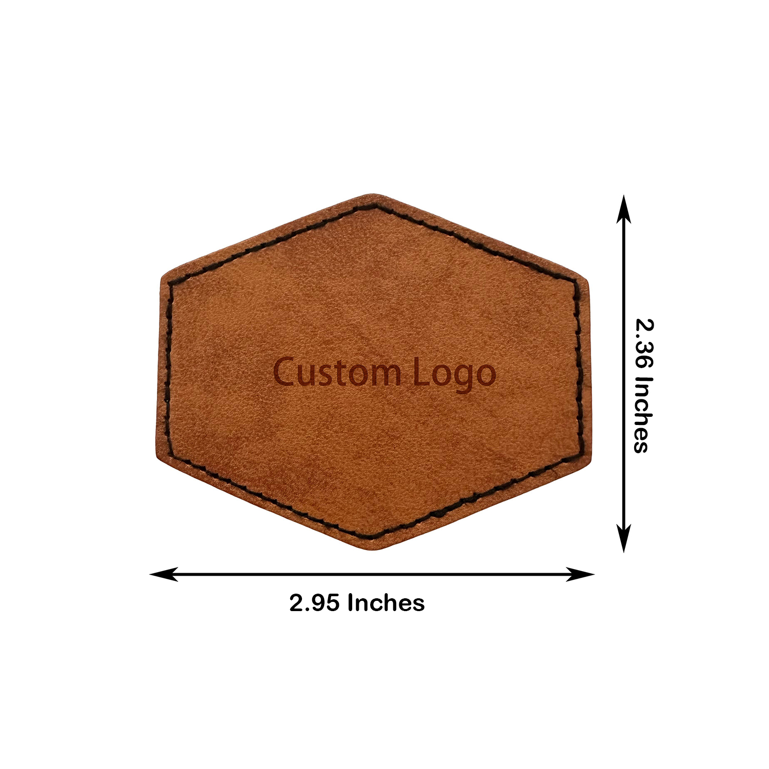 Hexagon Shape Leatherette Patch 6