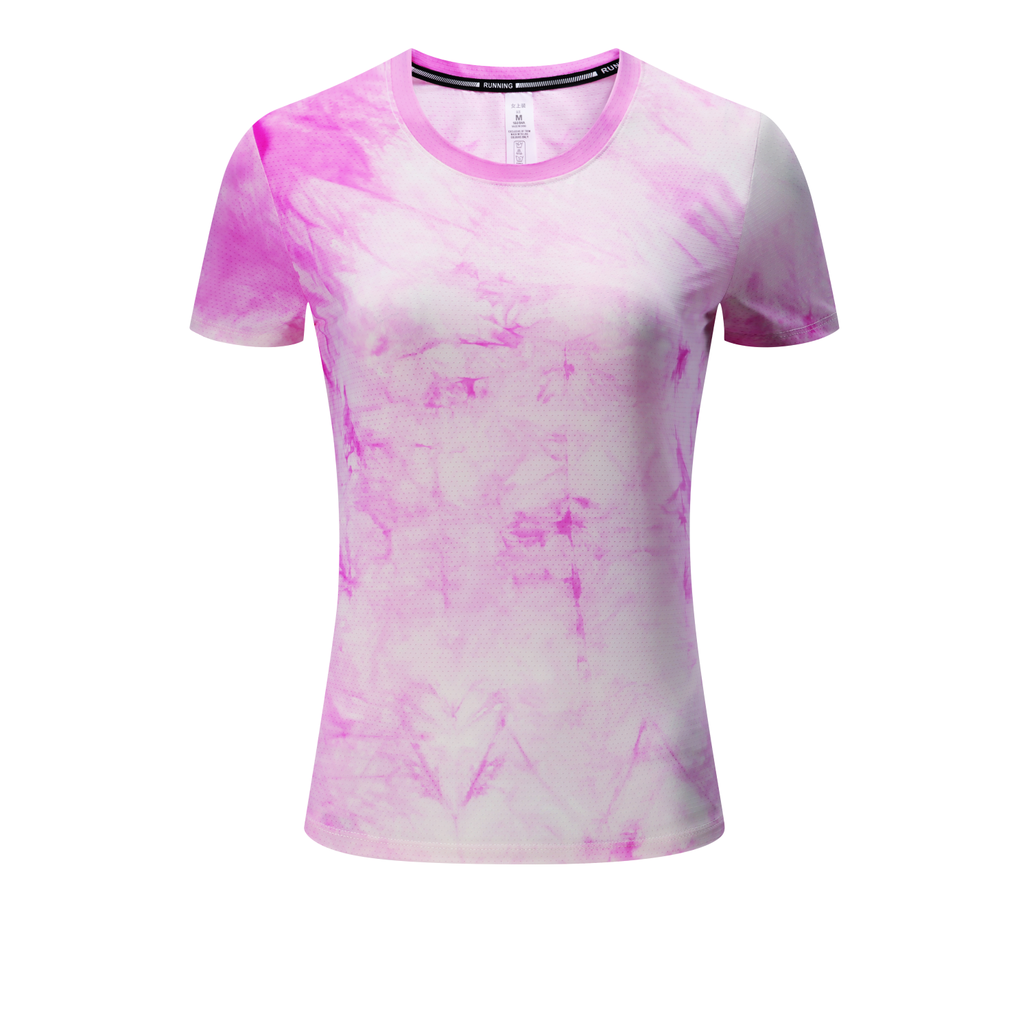 Women's Tie Dye Running Short Sleeve T-Shirt - Stock Style 10 10