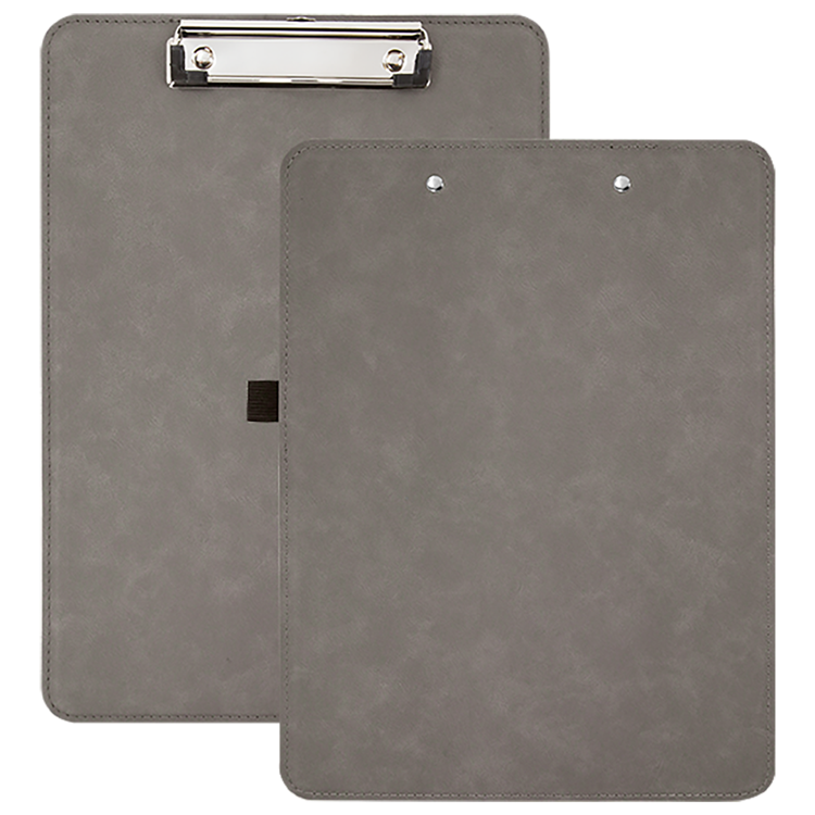 9" x 12 1/2" Gray Leatherette Clipboard 3