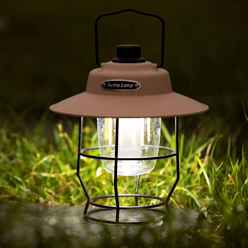 Retro Outdoor Camping Light & Picnic Lantern with Power Bank 12