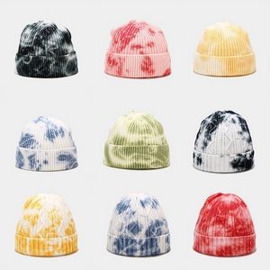 Tie-Dye Knitted Caps For Men Women Winter 2