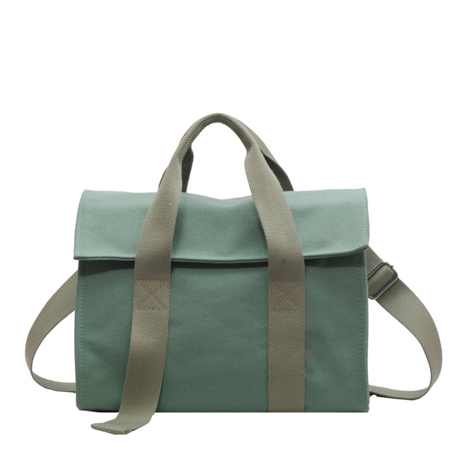 Canvas Crossbody Bag Simple Solid Color Handbag for Women 9