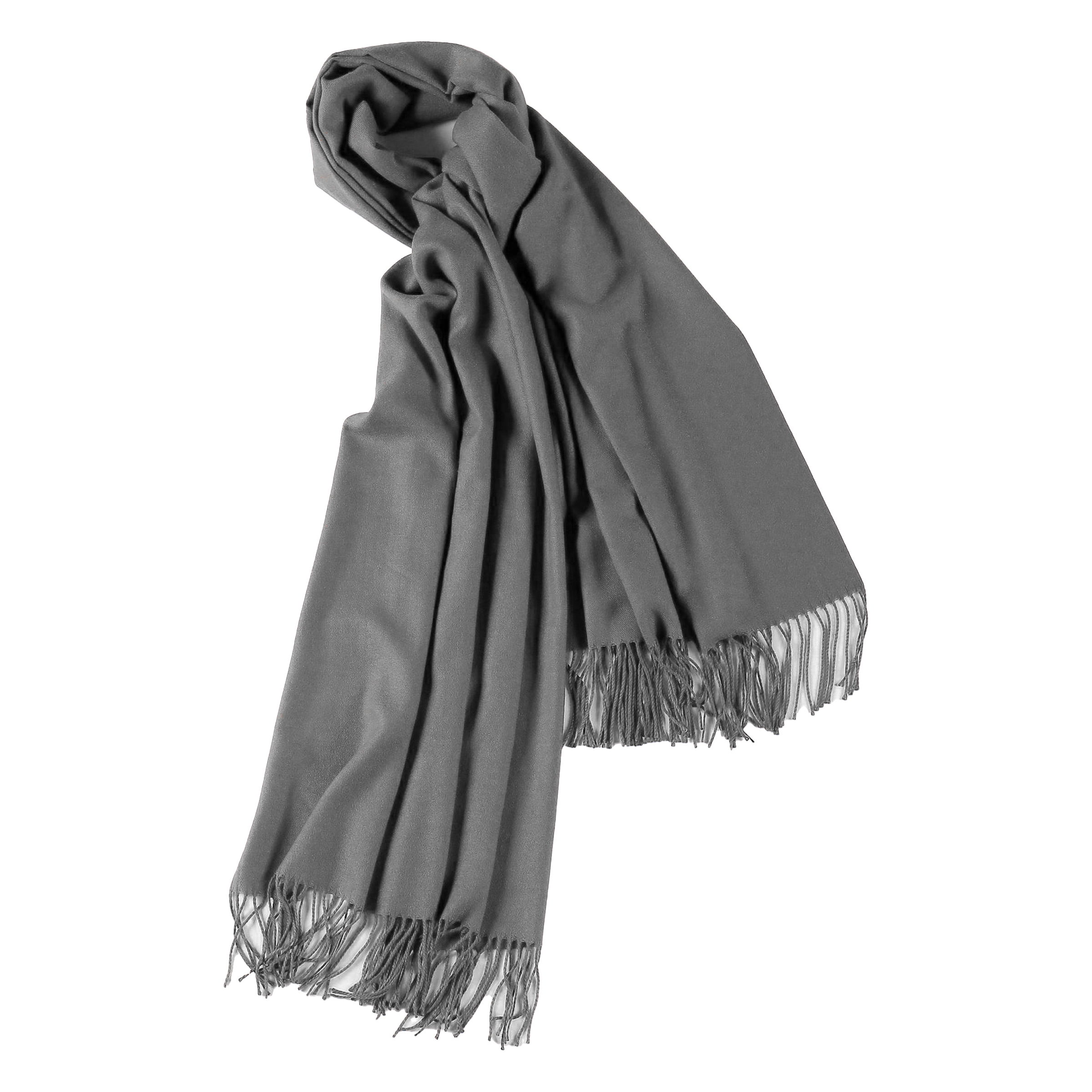 Cashmere Solid Color Scarf With Tassel 8