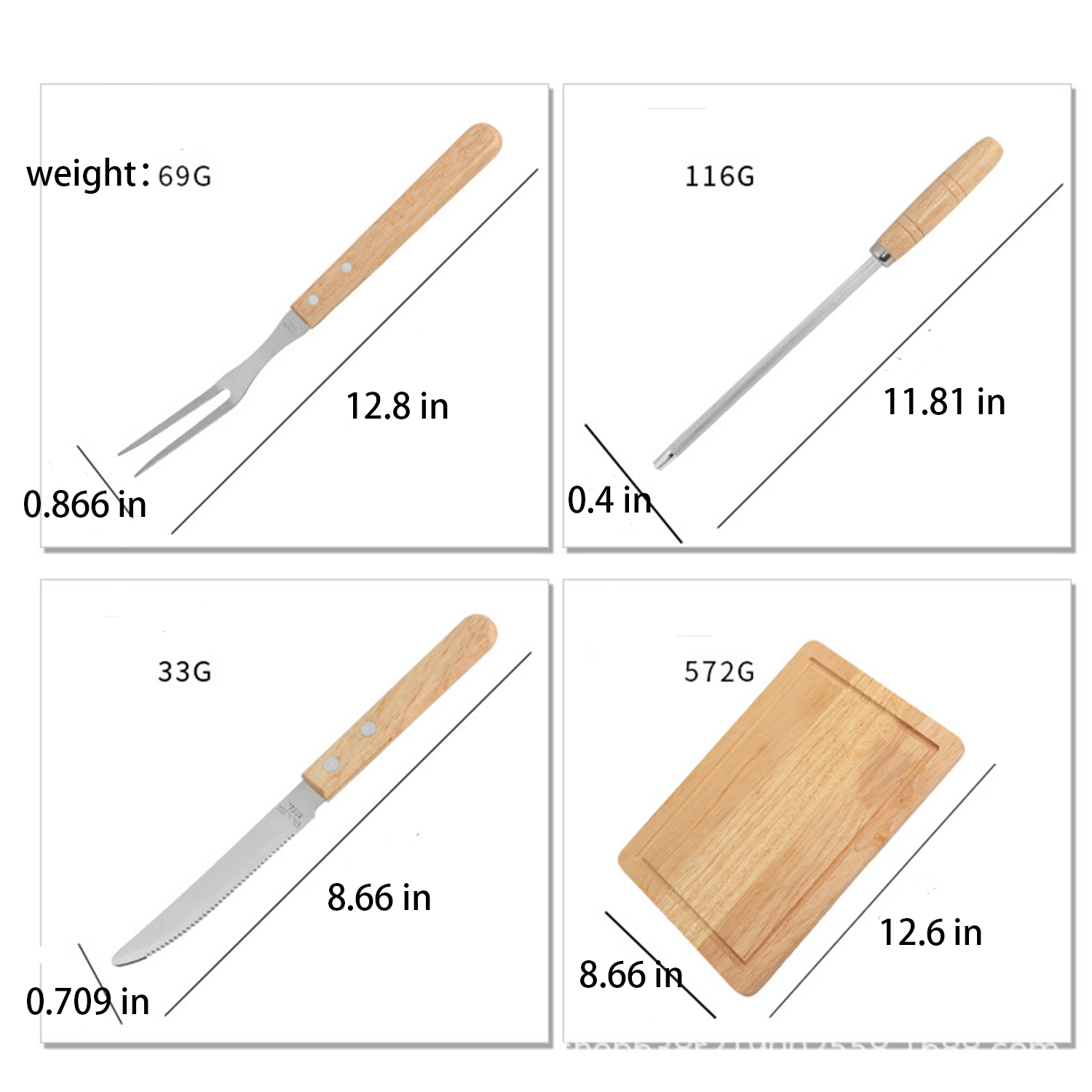 8Pcs Bbq Grill Tools Set 5
