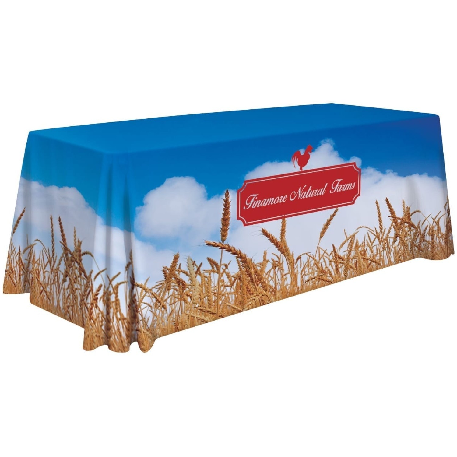 6' Economy Full Color Dye Sublimated Draped Table Cover 2