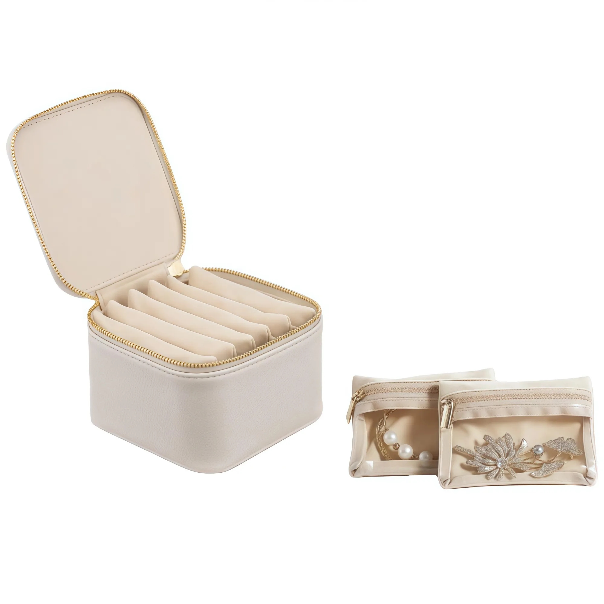 Womens Leather Jewelry Box Wedding Bridal 6