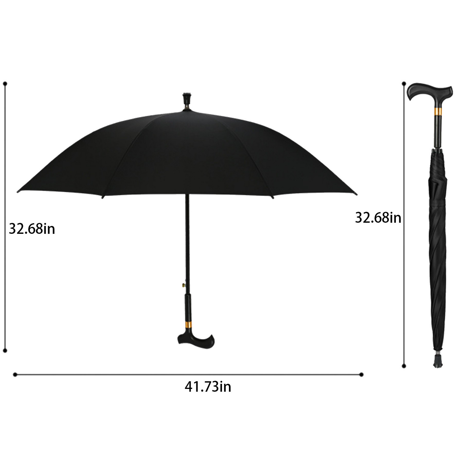 Umbrella With Crutch Handle 2