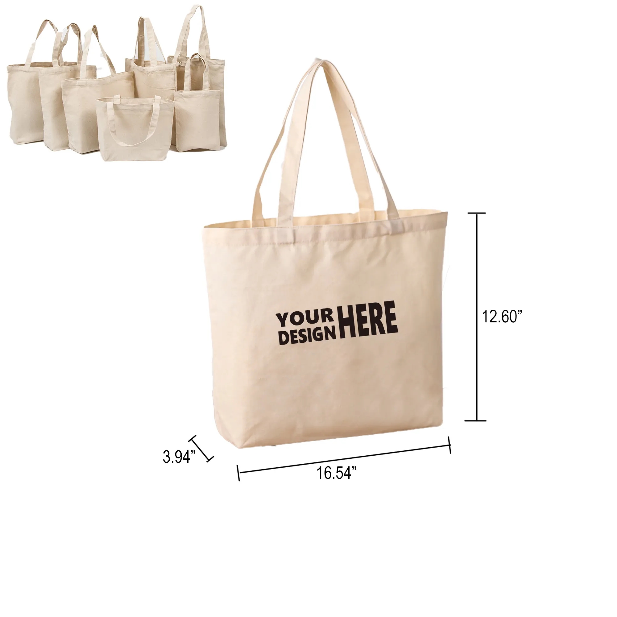 Natural Cotton Canvas Boat Shopping Tote Bag MOQ100, custom tote bag with logo imprint 2