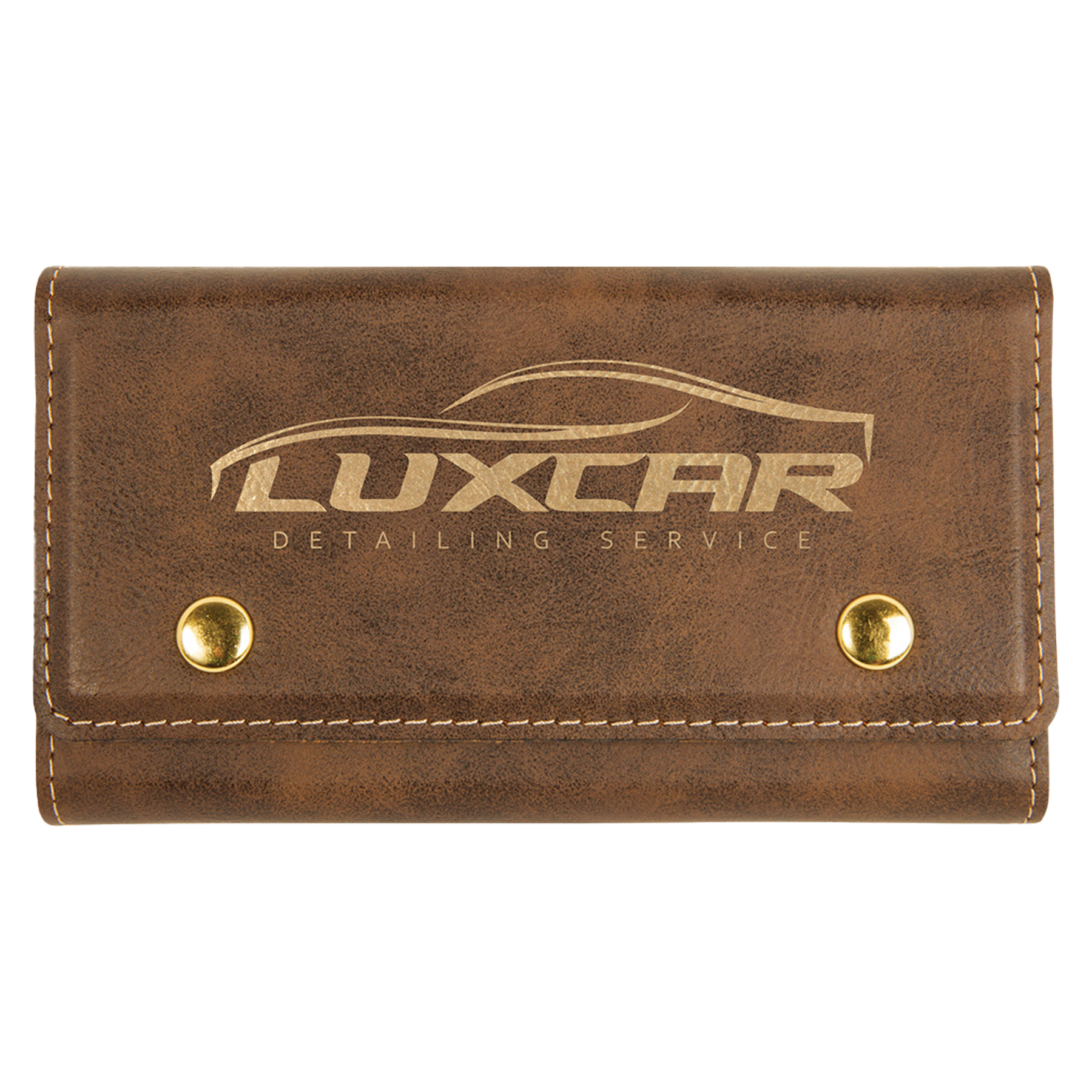 Rustic/Gold Leatherette Card & Dice Set