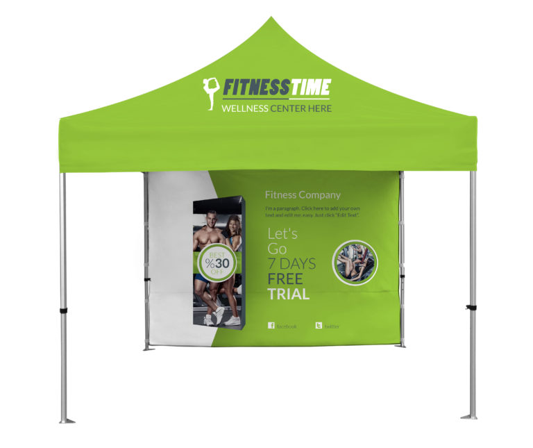 10'x10' Deluxe White Steel Frame Tent Kit w/Rear Wall