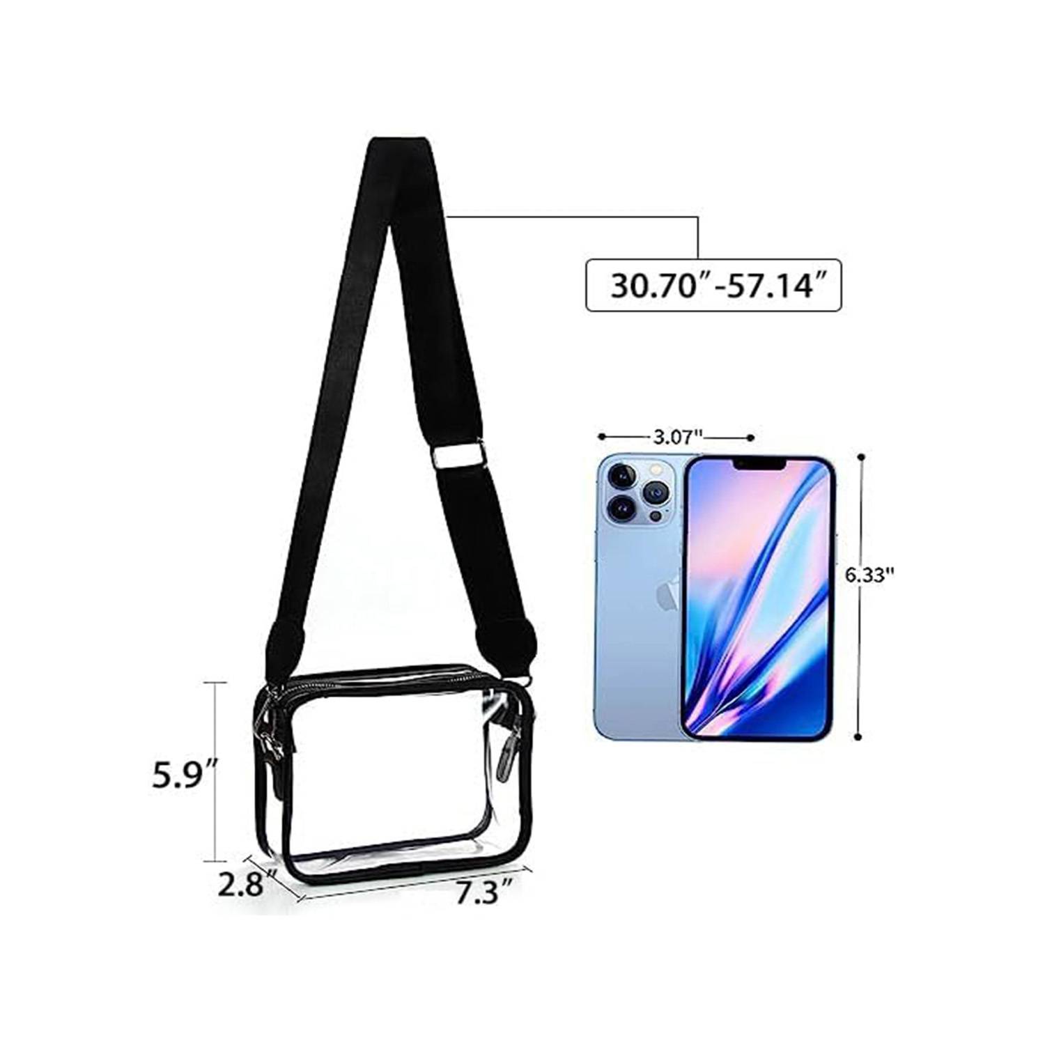 PVC Clear Crossbody shoulder Stadium Bag for Women 3