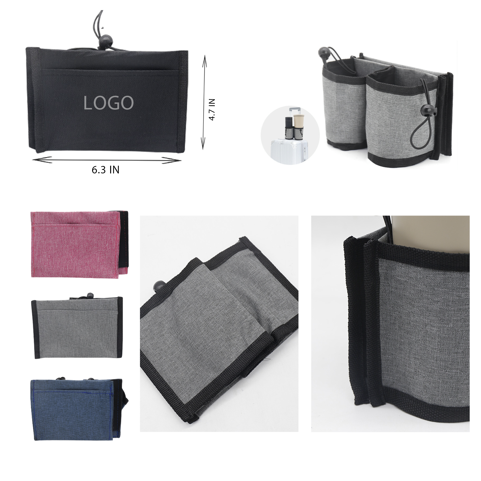 MOQ 10 PCS Versatile Luggage Cup Holder 2