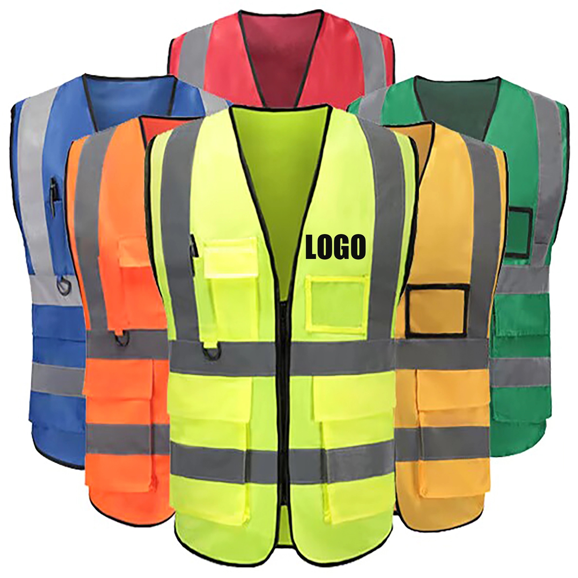 Multi-pocket reflective safety vest 1