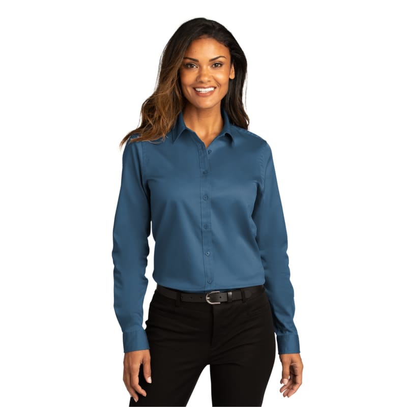 Port Authority Ladies Long Sleeve SuperPro React Twill Shirt. 21