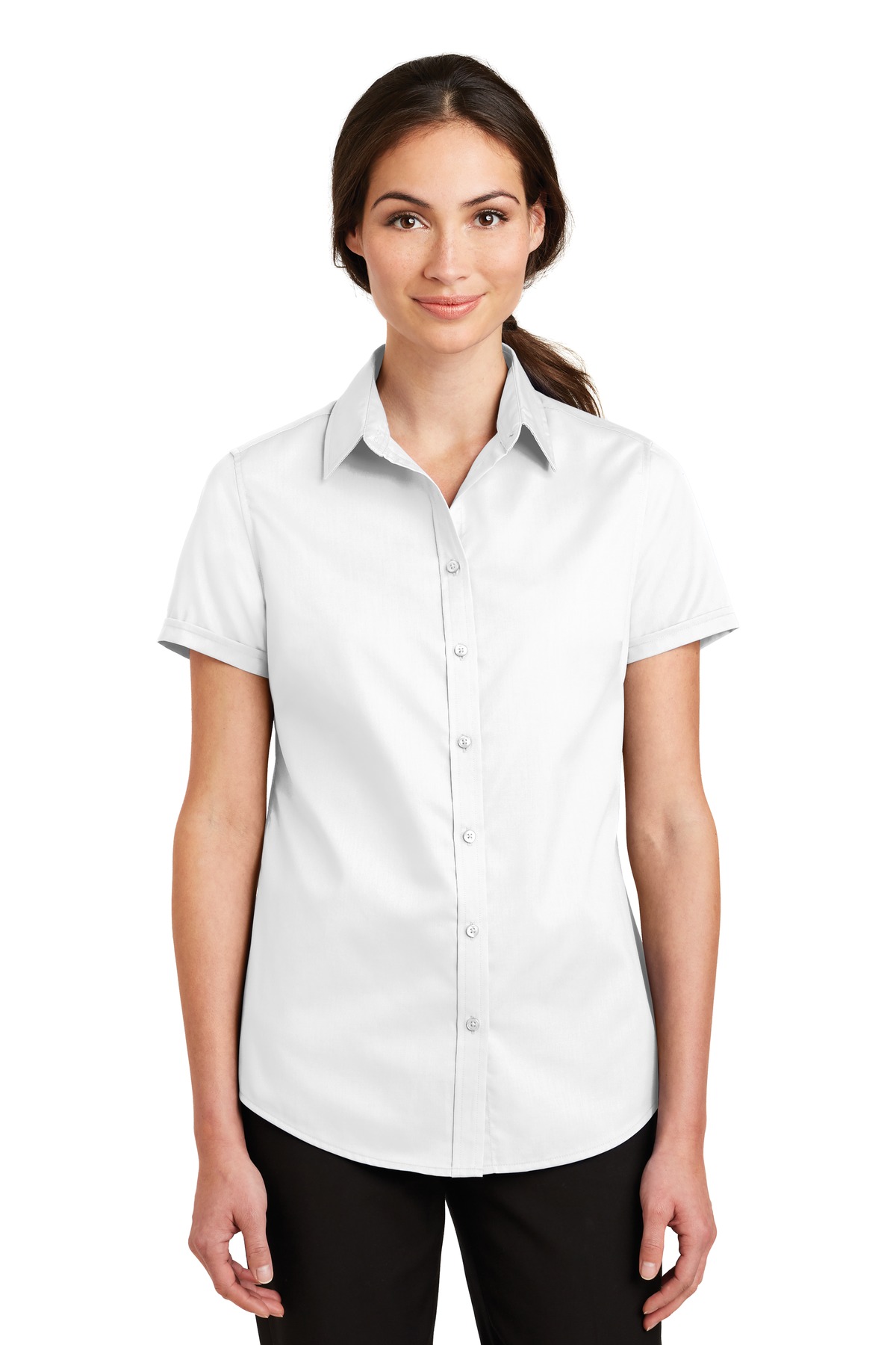 Port Authority Women's Short Sleeve SuperPro Twill Shirt. L664 63