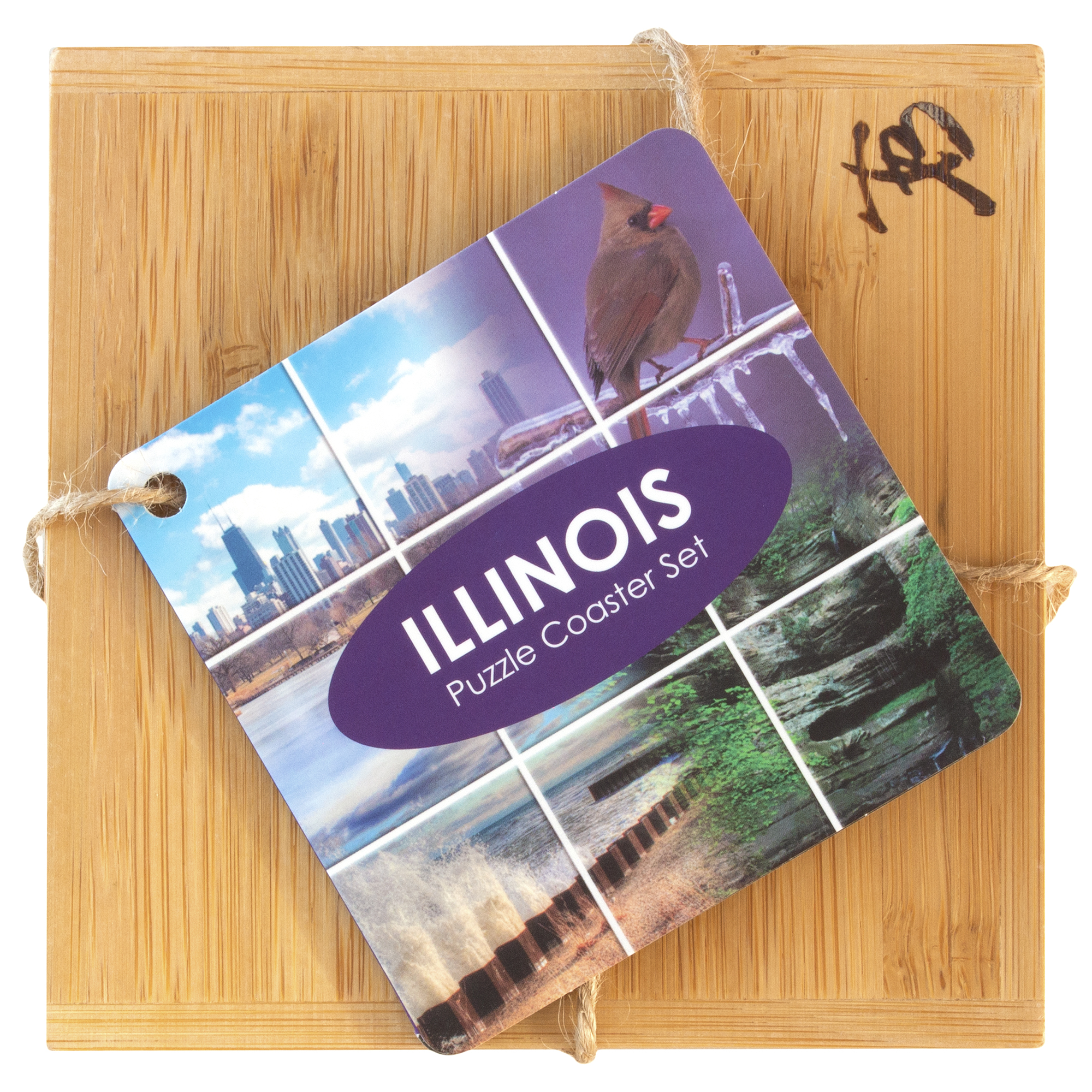 Illinois Puzzle Coaster Set 12