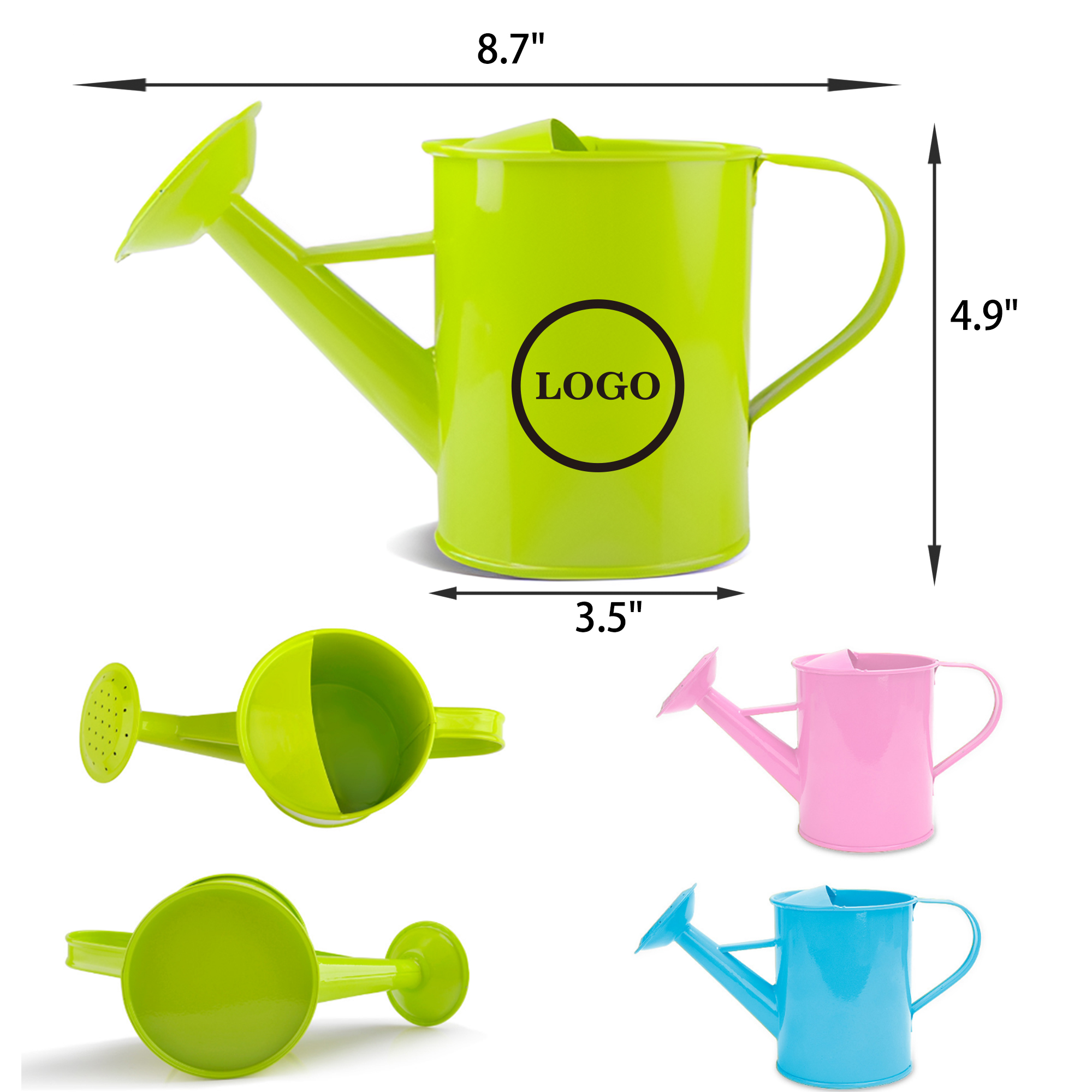 MOQ 50 PCS Sturdy 20oz Gardening Iron Watering Can 6