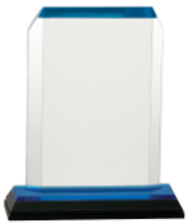 5.5" Blue Clipped Corner Impress