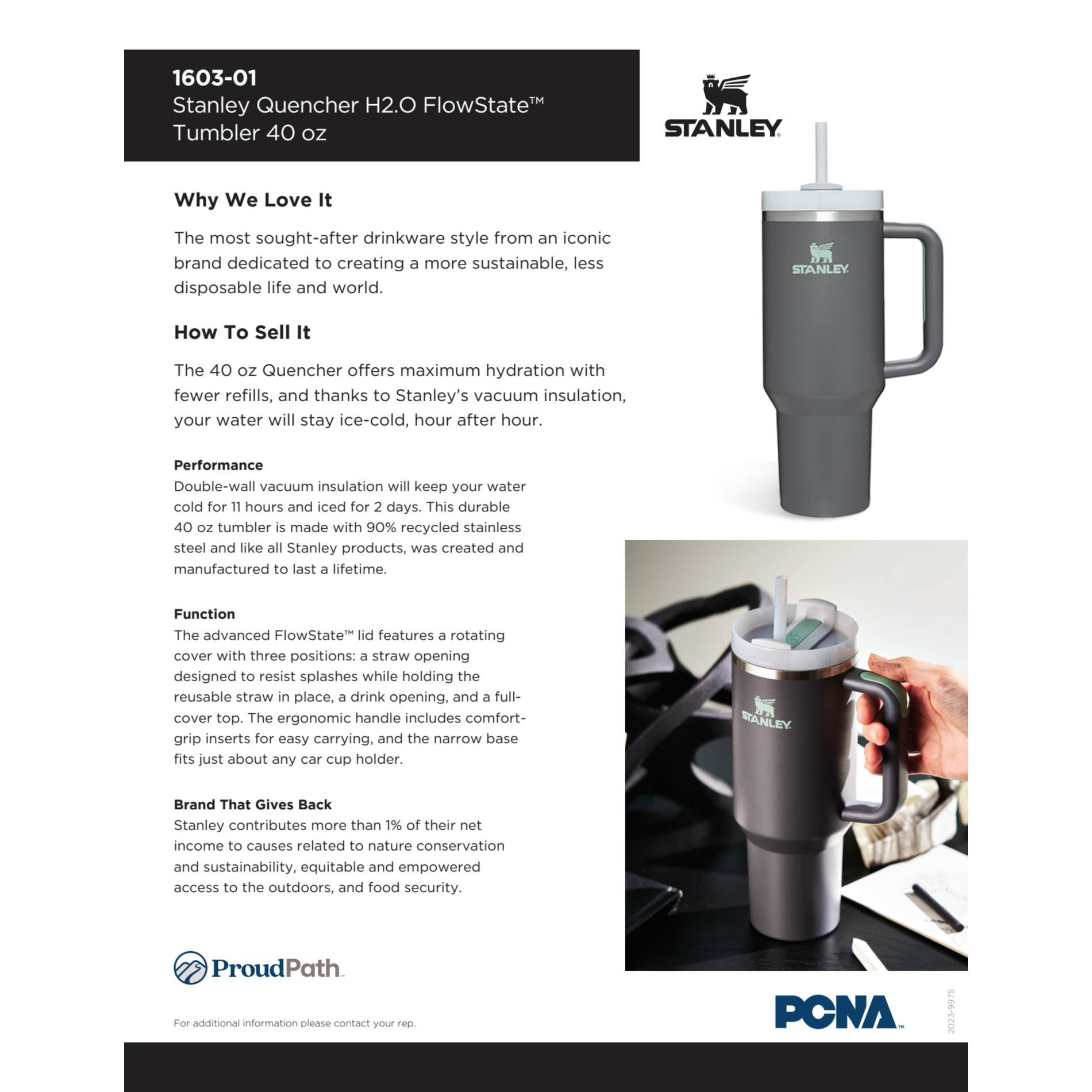 Stanley Quencher H2.O FlowState™ Tumbler 40oz 259