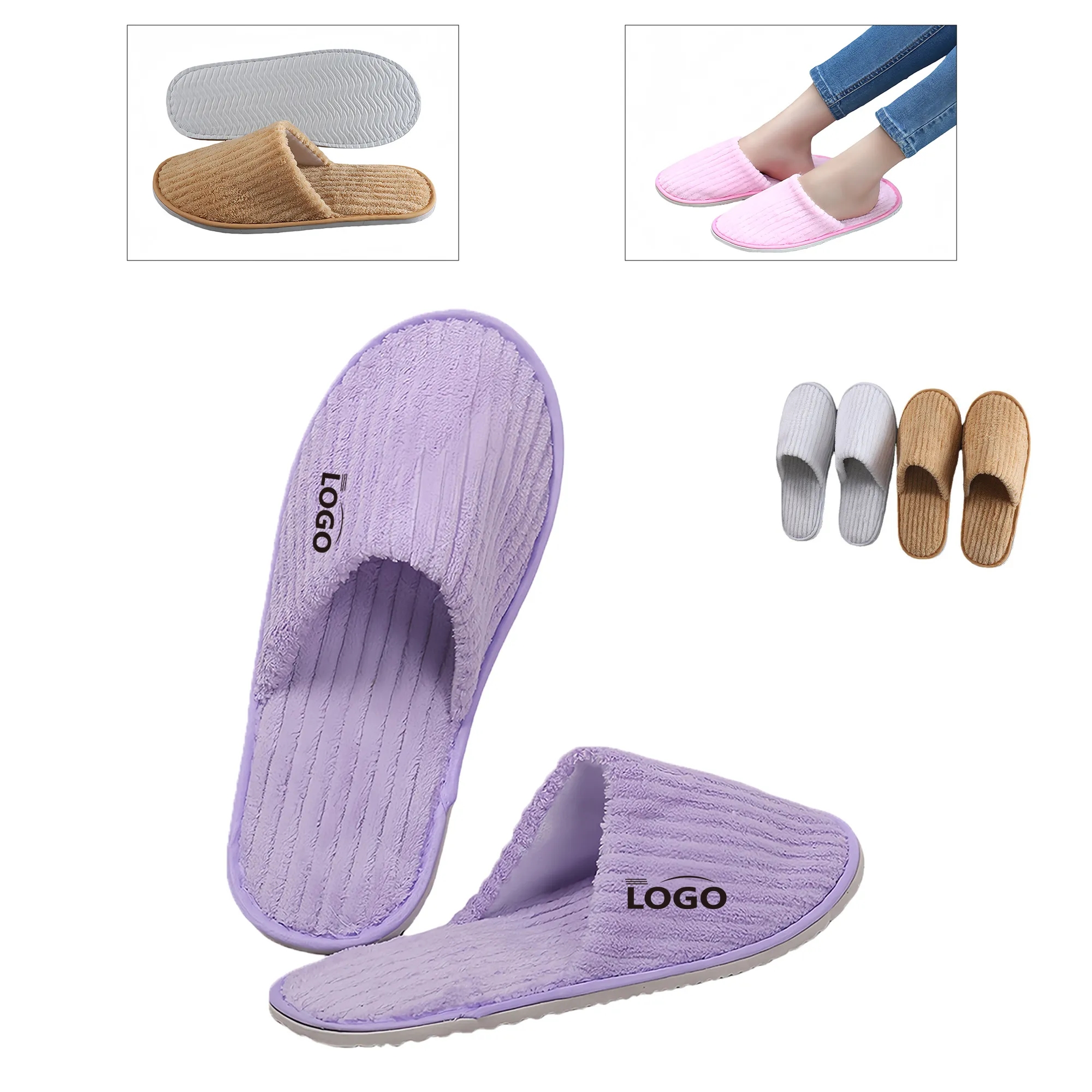 Coral Fleece Plush Slipper With Anti-Slip Sole