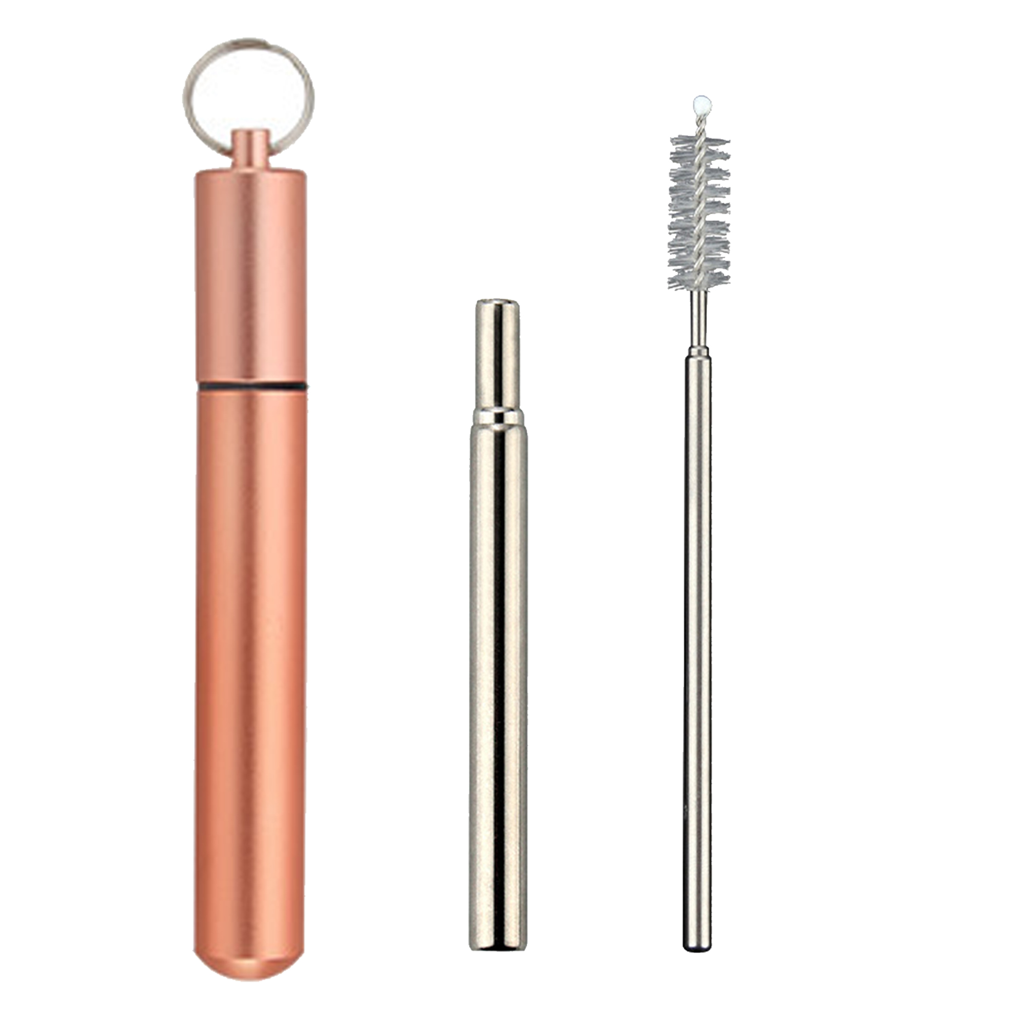 Folding Stainless Steel Straw Kit 4