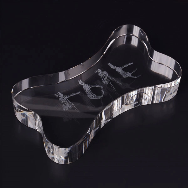 Bone Shape 3d Laser Crystal Trophy 4