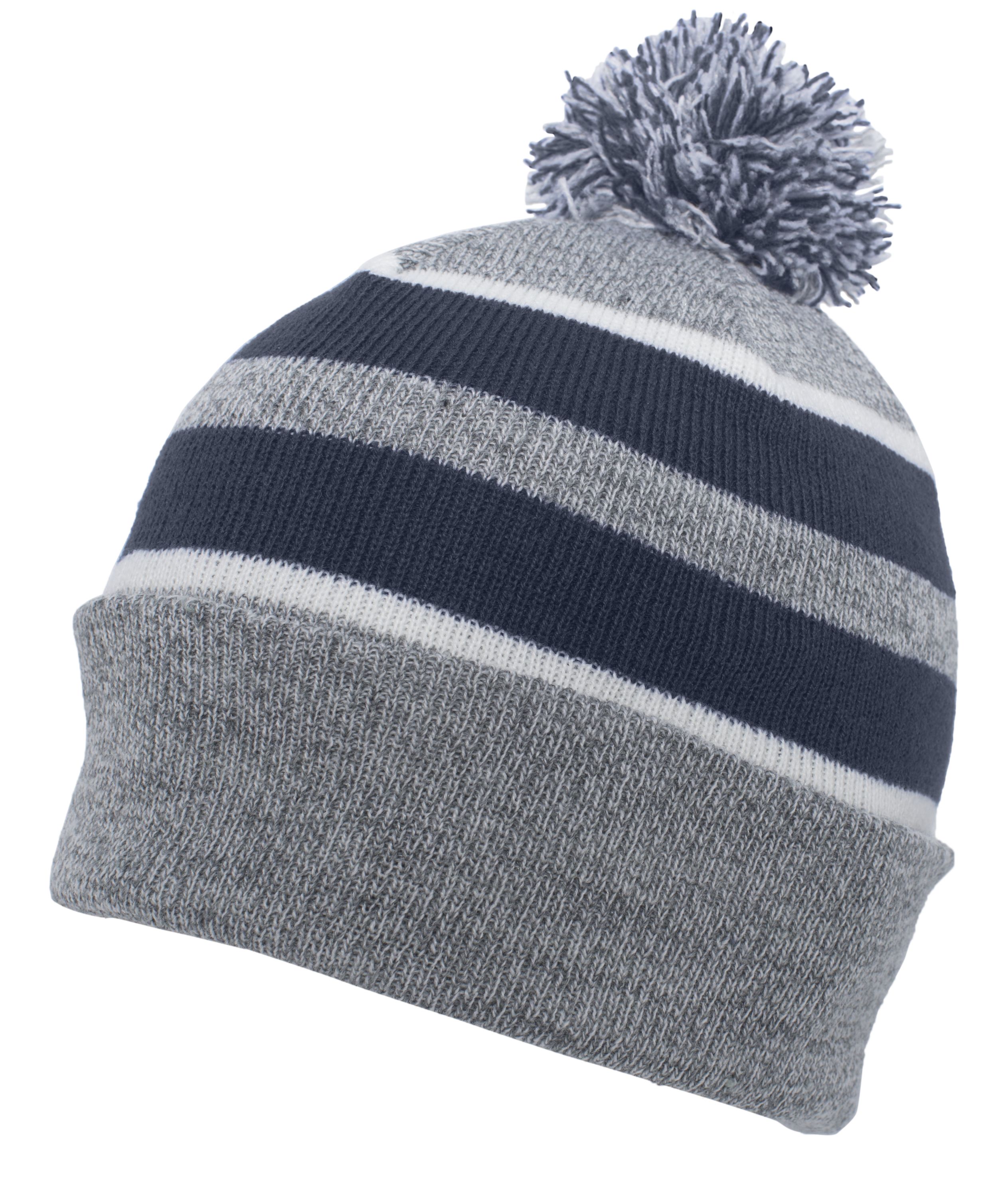 Knit Fold Over Pom-Pom Beanie 14