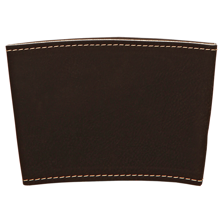 3" Black/Gold Leatherette Mug Sleeve 2