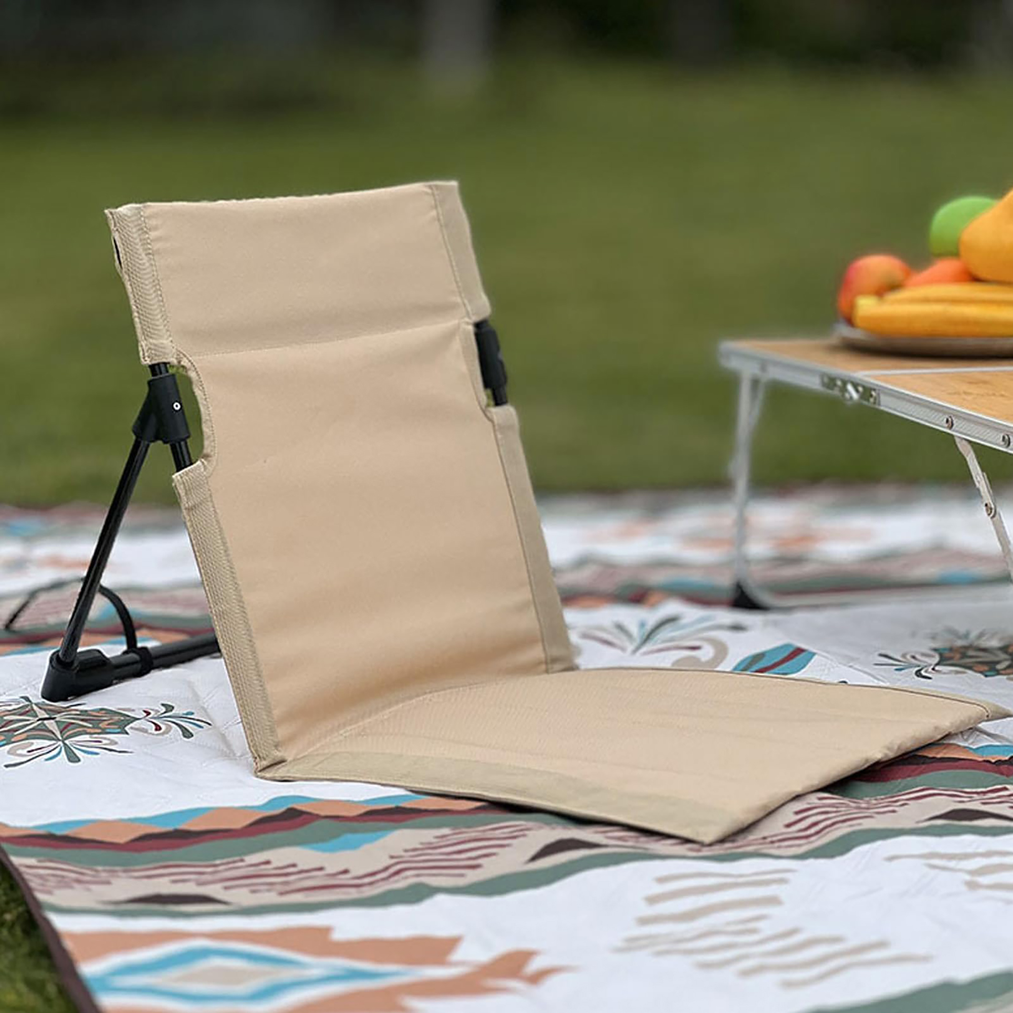 Folding Beach Chair with Durable Oxford Cloth and Steel Frame 4