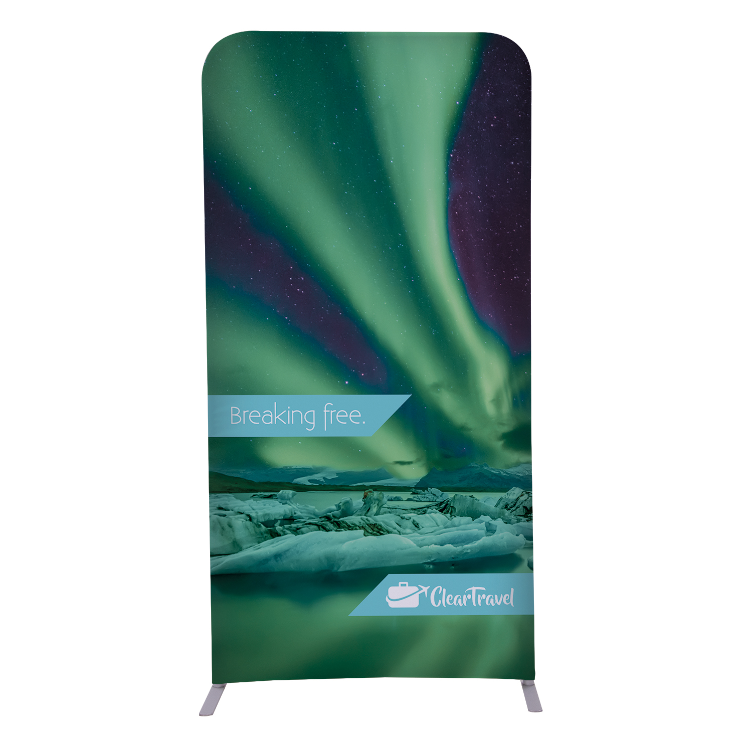 3'W x 72"H EuroFit™ Straight Wall Kit (Recycled Polyester Knit) 15